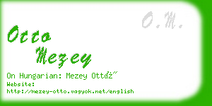 otto mezey business card